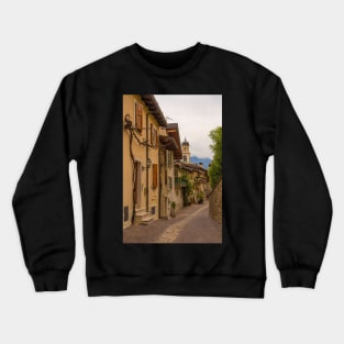 Street in Limone sul Garda, Italy Crewneck Sweatshirt